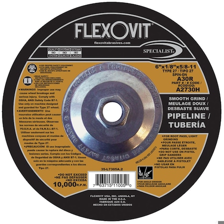 Flexovit DEPRESSED CENTER COMBINATION WHEEL A2730H